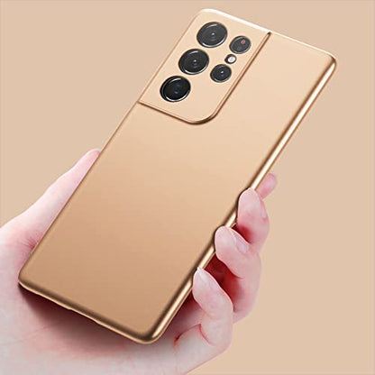 X-level for Samsung Galaxy S21 Ultra Case Slim Fit Soft TPU Super Ultra-Thin [Guardian Series] Phone Back Cover Light Protective Matte Finish Coating Cases Compatible with Galaxy S21 Ultra,Gold - color: Gold(Camera Updated)