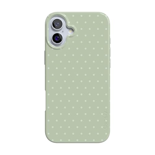 Casely iPhone 16 Case | On the Dot | Green Polka Dot | Compatible with MagSafe | Classic Ultra Thin Design - color: On the Dot | Green Polka Dot, size: Iphone 16