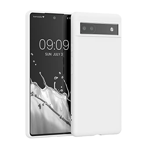 kwmobile Case Compatible with Google Pixel 6a Case - Soft Slim Protective TPU Silicone Cover - White Matte - color: white matte
