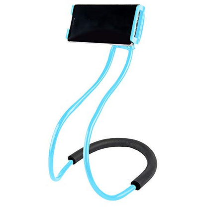 Lazy Bracket - Universal Hanging on Neck Lazy Phone Holder DIY Free Rotating Stand on Table Smart Multiple Functions Mobile Phone Mount Stand(Blue) - color: Blue