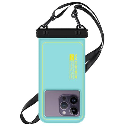 IP68 Waterproof Phone Pouch Floating, Up to 6.7", Green - color: Green, size: Up to 6.8"