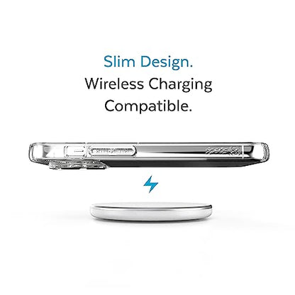 Speck Clear iPhone 14 Pro Max Case - Drop Protection, Scratch Resistant Dual Layer Slim Phone Case for 6.7 Inch iPhones 14 Pro Max - MagSafe Compatible - Anti-Yellowing - Presidio Perfect-Clear/Clear - color: Clear/Clear