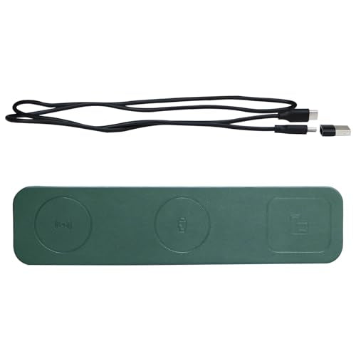 3 in 1 Wireless Charger Compatible with Apple Watch/Earbuds/Smart Phone, Wireless Charging Pad for iPhone 12 13 14 15 Pro Max, iWatch, Airpods (Green) - color: Green