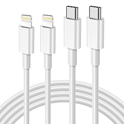 USB C to Lightning Cable [Apple MFi Certified] 2Pack 10FT - size: 10FT