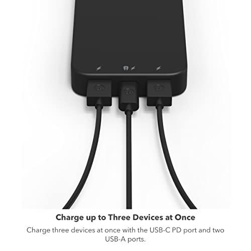 mophie Powerstation 2023 with PD Power Bank - 10,000 mAh Large Internal Battery, (2) USB-A Port and (1) 20W USB-C PD Fast Charging Input/Output Port, Travel-Friendly - size: 10,000 mAh, style: Gen 2