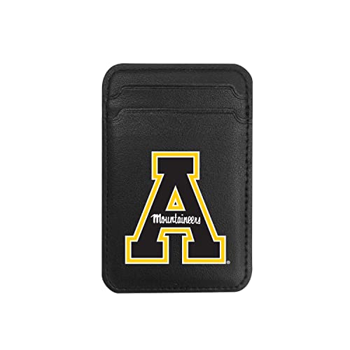 OTM Essentials Appalachian State University Faux Leather Phone Wallet Sleeves, Sleek Magnetic Phone Wallet Case, Lightweight Compatible with Magsafe Devices, Classic - color: Appalachian State University, style: MagSafe Compatible