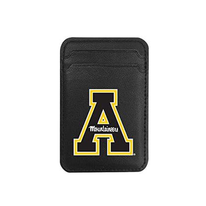 OTM Essentials Appalachian State University Faux Leather Phone Wallet Sleeves, Sleek Magnetic Phone Wallet Case, Lightweight Compatible with Magsafe Devices, Classic - color: Appalachian State University, style: MagSafe Compatible