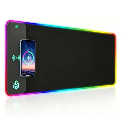 TARKARI Mouse Pad Gaming Wireless Charging, 800x300x4mm, Black