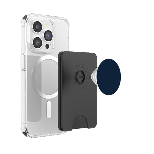 Navy Dark Blue PopSockets PopWallet for MagSafe - style: Magnetic PopWallet