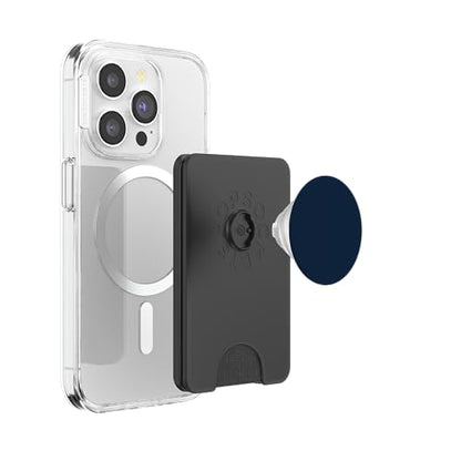 Navy Dark Blue PopSockets PopWallet for MagSafe - style: Magnetic PopWallet