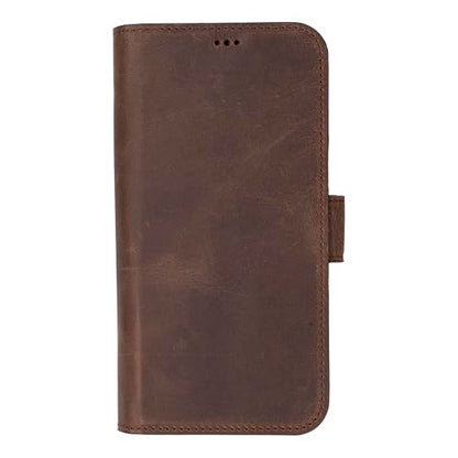 Bayelon Leather Wallet Case for iPhone 16 Pro 6.3" - Flip Cover Card Holder, iPhone 16 Pro Wallet Folio Case, Kickstand, MagSafe Compatible RFID, Real Leather iPhone 16 Pro Cover (Dark Brown) - color: Dark Brown, size: iPhone 16 Pro