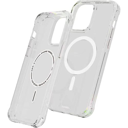 REBEL Clear Case for iPhone 14 Pro Max [Crystal Series Gen-4] Strong MagSafe Compatible, Anti-Scratch, Non-Yellowing, Protective Shockproof Bumpers, Metal Buttons, 6.7 Inch Phone 2023 (Crystal Clear) - color: Crystal Clear, size: iPhone 14 Pro Max