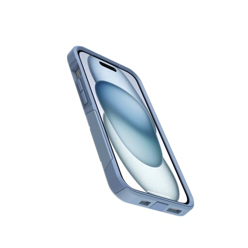 OtterBox iPhone 17e, 16e, 15, 14, & 13 Commuter Series Case - Crisp Denim (Blue), Pocket-Friendly, with Port Protection - Thin & Protective iPhone Case, Dual-Layer, Impact Absorbing iPhone Case - color: Blue