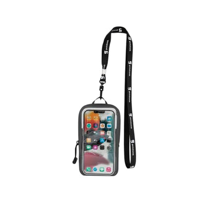 geckobrands Waterproof Phone Pouch Plus – Universal Fit, Touchscreen Friendly with Card Sleeve & Lanyard IPX7 Rated Gray