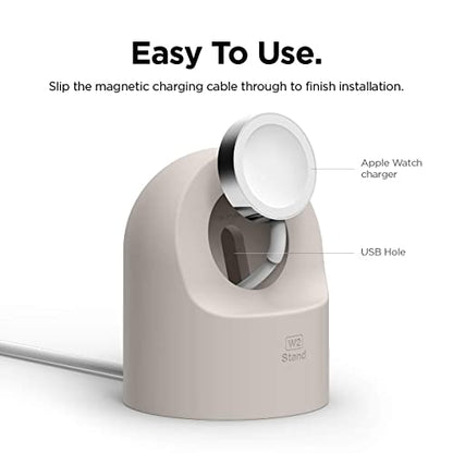 elago W2 Charger Stand for All Apple Watch Series - color: Stone