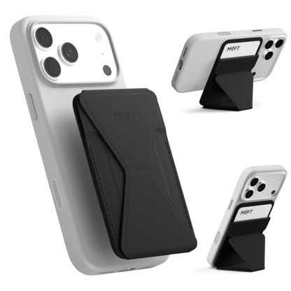 MOFT Snap-on Phone Stand & Wallet AERA, MagSafe Wallet, Slim Card Holder - color: Jet Black, size: AERA
