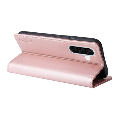 Compatible with Samsung Galaxy S25 FE Wallet Case PU Leather Flip Folio Case with Card Holder Magnetic Closure Shockproof Protective Phone Cover Rose Gold - color: Rose Gold, size: Samsung S25 FE