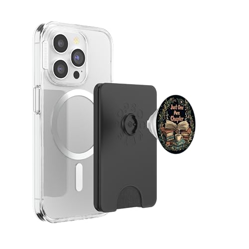 Just One More Chapter Book Lover Bookworm Reading Librarian PopSockets PopWallet for MagSafe - style: Magnetic PopWallet