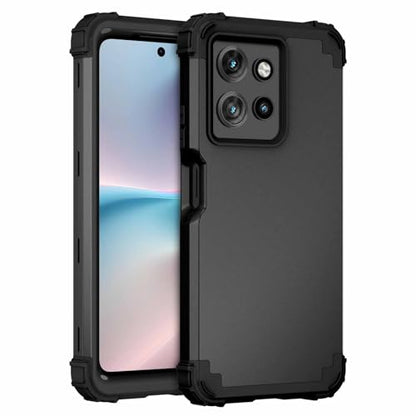 Phone Case for Motorola Moto G Power 2025/Moto G Play 5G 2025 Hard Cover Shockproof Soft Silicone Bumper Hybrid Three Layer Heavy Duty Grip Rugged Protective Cell GPower GPlay XT2515-1 Black - color: Black