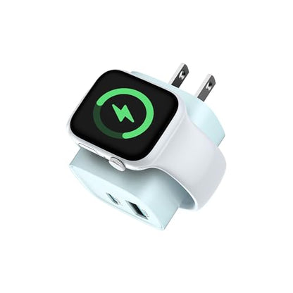 TESSAN Charging Blocks for Apple Watch Charger, USB C Charger Block 3-in-1 - color: Blue