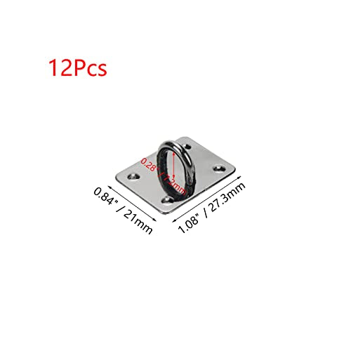 12Pcs Phone Charm Hook Adhesive (Black, Square Shaped) - style: Square Shaped, Black