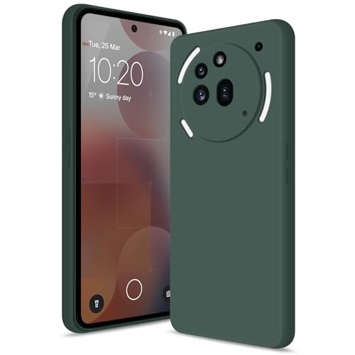 Silicone Case for Nothing Phone 3A Pro, Green | Soft Silicone Silky Touch Easy Clean, Shockproof Slim Phone Cover, Upgraded Camera Protection, Anti-Scratch Microfiber Lining - color: Green, size: Nothing Phone 3A Pro