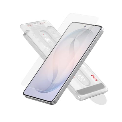 FLOLAB NanoArmour ONETIME PRO for Samsung Galaxy S26 Screen Protector Anti Reflective Tempered Glass, Edge to Edge, Fingerprint ID Compatible, Dust Free, Easy to Install - size: S26