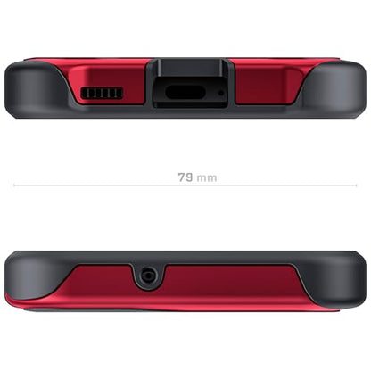 Ghostek ATOMIC slim Samsung S22 Case with Clear Back and Strong Aluminum Metal Bumper Heavy Duty Protection Lightweight Military Grade Shockproof Cover Designed for 2022 Galaxy S22 5G (6.1 Inch) (Red) - color: Red, size: Galaxy S22