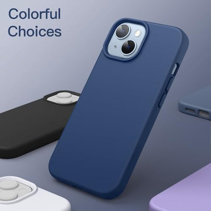 JETech Silicone Case for iPhone 14 Plus, Cobalt Blue | Silky Soft Touch, Shockproof Protection, Scratch Resistant, Microfiber Lining - color: Cobalt Blue, size: iPhone 14 Plus