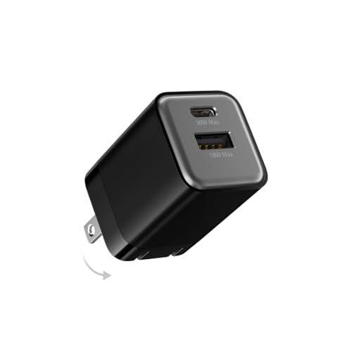 wegear USB C Fast Charging Charger, 30W Dual-Port GaN Nano Charger - color: Black, size: 1 Pack