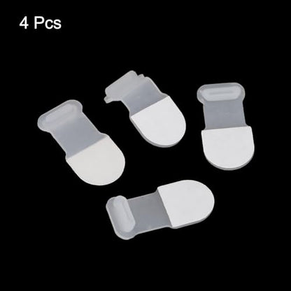 MECCANIXITY 4pcs Anti-Lost Anti Dust Plug, Micro USB Port Dust Covers Caps Silicone for Phone, Clear - color: Clear