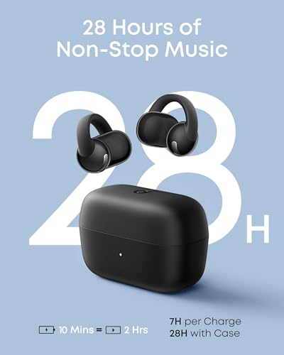 Soundcore C50i by Anker Open Ear Earbuds, Clip On Earbuds, Clip Headphones - color: Black