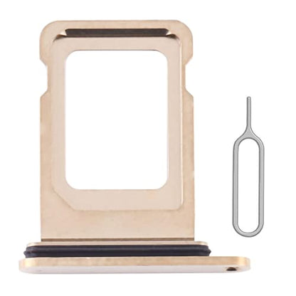 SIM Card Tray Holder Slot Replacement for iPhone 12 Pro and iPhone 12 Pro Max (Gold) with Waterproof Rubber Ring and Eject Pin - color: Gold