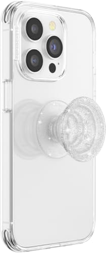 PopSockets Adhesive Phone Grip, Holder- Clear Glitter - color: Clear Glitter, style: Adhesive