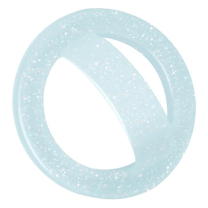 Magnetic Silicone Ring Grip Phone Holder, Rotating Finger Loop Ring Grip Holder, Soft and Portable, Strong Magnetic Attraction, Compatible with Magsafe Phone Case (Sparkle Blue) - color: Sparkle Blue
