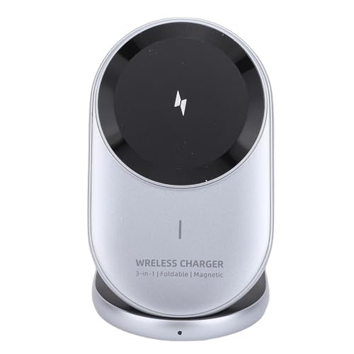 Wireless Charging Station 3 in 1 Magnetic Foldable Stand 15W Fast Charger for Phone Watch Earbuds