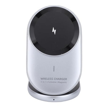 Wireless Charging Station 3 in 1 Magnetic Foldable Stand 15W Fast Charger for Phone Watch Earbuds