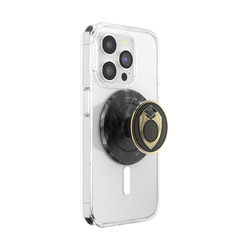 PopSockets Phone Grip for MagSafe with Kickstand, Magnetic Stand, Swappable Top, Secure Hold for iPhone MagSafe Cases, Phone & Tablet Grip, Harry Potter - Enamel Marvolos Ring - color: Marvolo's Ring, style: MagSafe