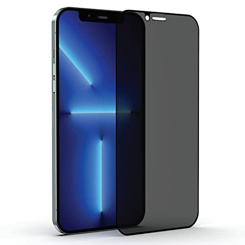 IceSword Privacy Screen Protector for iPhone 14 / iPhone 13 / iPhone 13 Pro (6.1 inch) [2022 Shatterproof], Tempered Glass Film 9H Hardness,10X Stronger, Case Friendly, Anti Spy 13P - Privacy - color: Privacy