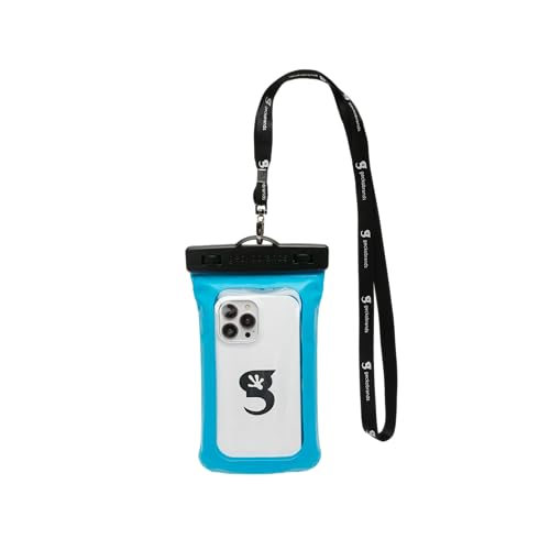 geckobrands Float Phone Dry Bag - Waterproof & Floating Phone Pouch – Fits Most iPhone and Samsung Galaxy Models - color: Neon Blue
