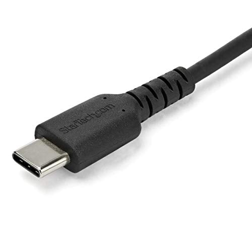 StarTech 6.6ft (2m) USB-A to USB-C Fast Charging Cable, Rugged, Charge & Sync, 3A, Black TPE Jacket - size: 6 ft / 2 m, style: black