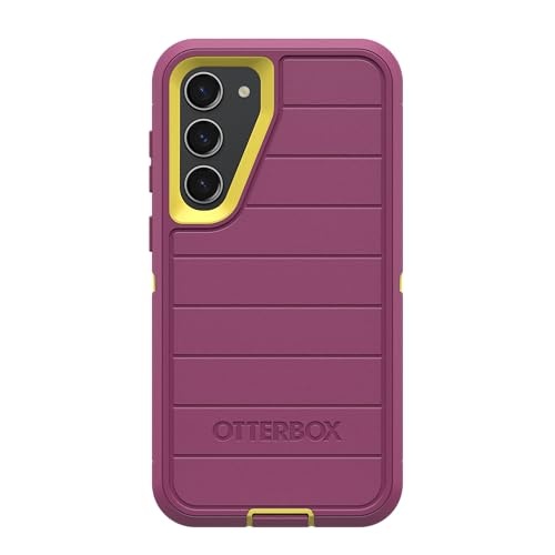 OtterBox Galaxy S23+ (Only) - Defender Series Case - Carnival Glow (Pink & Yellow) - Rugged & Durable - with Port Protection - Includes Holster Clip Kickstand - Non-Retail Packaging - color: Carnival Glow (Pink & Yellow)