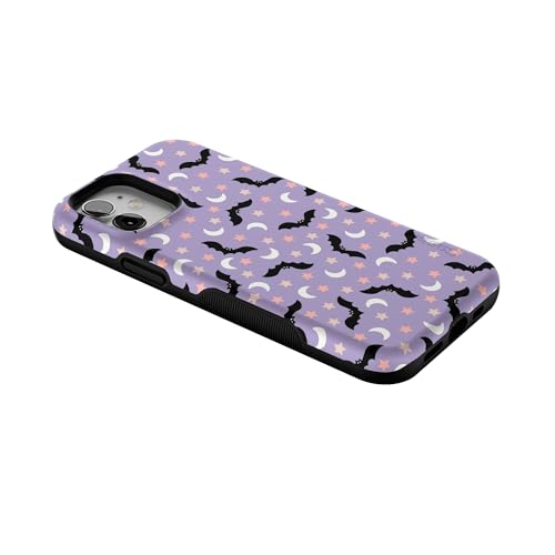 Casely iPhone 12 Mini Case | Midnight Flight | Celestial Bats | Bold Protective Design | MagSafe Compatible Design - color: Midnight Flight | Celestial Bats, size: Iphone 12 Mini