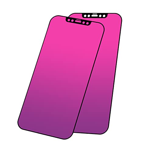 2 Pack Tempered Glass for iPhone 12 Pro Max Privacy Screen Protector - color: For iPhone 12 Pro Max (red)