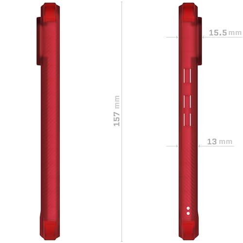 Ghostek Covert Clear Google Pixel 8 Case - Transparent Silicone Shockproof Cover, Compatible with Wireless Charging (6.2 Inch, Red) - color: Red [Limited Edition], size: Pixel 8