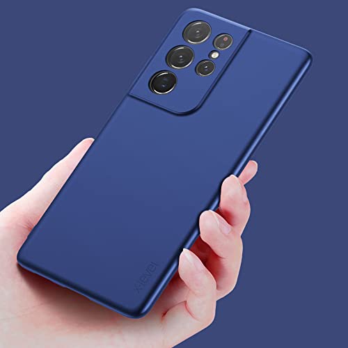 X-level for Samsung Galaxy S21 Ultra Case Slim Fit Soft TPU Super Ultra-Thin [Guardian Series] Phone Back Cover Light Protective Matte Finish Coating Case for Samsung S21 Ultra-Navy Blue - color: Navy blue
