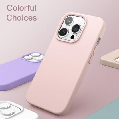 JETech Silicone Case for iPhone 14 Pro, Pink | Silky Soft Touch, Shockproof Protection, Scratch Resistant, Microfiber Lining - color: Pink, size: iPhone 14 Pro