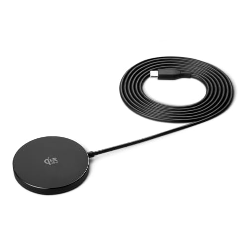Amazon Basics 25W Qi2.2 Certified Wireless Charging Pad, MagSafe Compatible for iPhone 17/16/15/14/13/12, Magnetic Compatible for Android, Google Smartphones, Black (Adapter Not Included) - color: Black