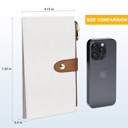 Travelambo RFID Wallet Women Large Size Bifold Multi Card Wallet Case with Zipper Pocke Credit Card Holder for Women - color: Beige & Brown