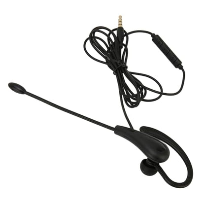 Single Ear Headset with Microphone, Noise Canceling Monaural for Call - size: 3.5mm